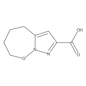 2,3,4,5-Tetrahydropyrazolo[1,5-b][1,2]oxazepine-7-carboxylic acid结构式