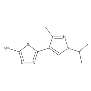 5-[3-methyl-1-(propan-2-yl)-1H-pyrazol-4-yl]-1,3,4-thiadiazol-2-amine Structure