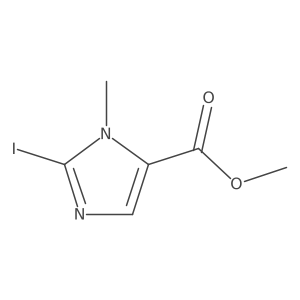 methyl 2-iodo-1-methyl-1H-imidazole-5-carboxylate结构式