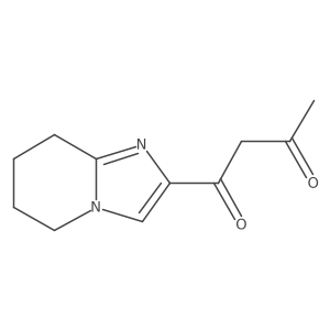 1-{5H,6H,7H,8H-imidazo[1,2-a]pyridin-2-yl}butane-1,3-dione结构式