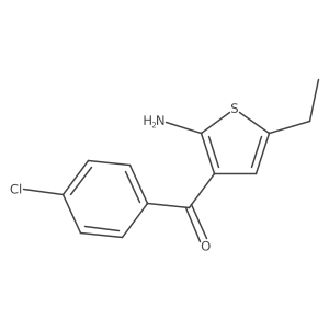 (2-Amino-5-ethyl-3-thienyl)(4-chlorophenyl)methanone结构式