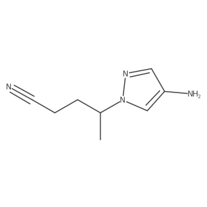 4-(4-amino-1H-pyrazol-1-yl)pentanenitrile Structure