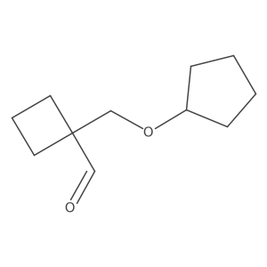 1-[(Cyclopentyloxy)methyl]cyclobutane-1-carbaldehyde Structure