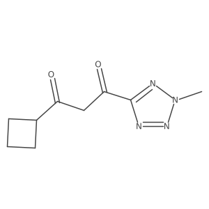 1-cyclobutyl-3-(2-methyl-2H-1,2,3,4-tetrazol-5-yl)propane-1,3-dione Structure