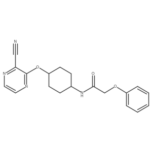 2-phenoxy-N-[(1r,4r)-4-[(3-cyanopyrazin-2-yl)oxy]cyclohexyl]acetamide Structure