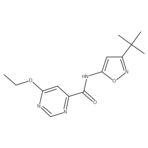 N-(3-(tert-butyl)isoxazol-5-yl)-6-ethoxypyrimidine-4-carboxamide结构式