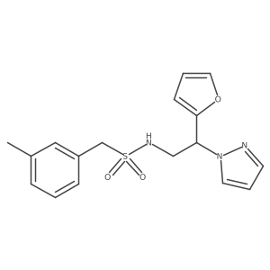 N-(2-(furan-2-yl)-2-(1H-pyrazol-1-yl)ethyl)-1-(m-tolyl)methanesulfonamide Structure