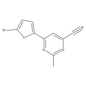6-(5-Bromofuran-2-yl)-2-methylpyrimidine-4-carbonitrile结构式