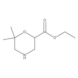 Ethyl 6,6-dimethylmorpholine-2-carboxylate结构式
