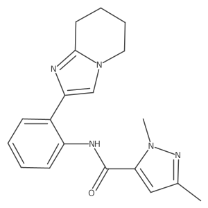 1,3-dimethyl-N-(2-(5,6,7,8-tetrahydroimidazo[1,2-a]pyridin-2-yl)phenyl)-1H-pyrazole-5-carboxamide Structure