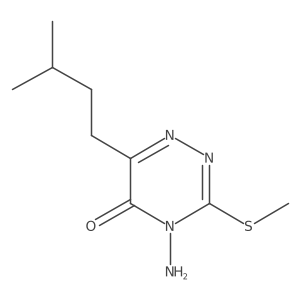4-Amino-6-(3-methylbutyl)-3-methylsulfanyl-1,2,4-triazin-5-one结构式