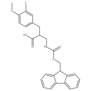 3-({[(9H-fluoren-9-yl)methoxy]carbonyl}amino)-2-[(3-fluoro-4-methoxyphenyl)methyl]propanoic acid结构式