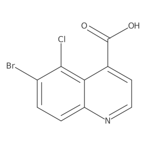 6-Bromo-5-chloroquinoline-4-carboxylic acid结构式