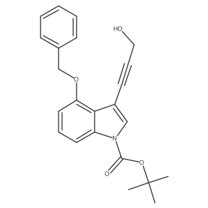 tert-butyl 4-(benzyloxy)-3-(3-hydroxyprop-1-yn-1-yl)-1H-indole-1-carboxylate Structure