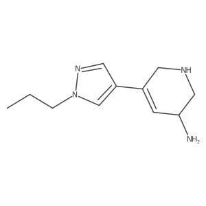 5-(1-propyl-1H-pyrazol-4-yl)-1,2,3,6-tetrahydropyridin-3-amine结构式
