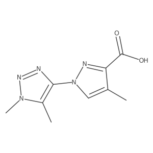 1-(dimethyl-1H-1,2,3-triazol-4-yl)-4-methyl-1H-pyrazole-3-carboxylic acid结构式