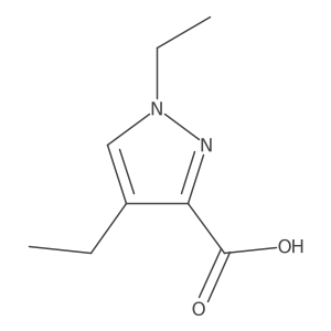 1,4-diethyl-1H-pyrazole-3-carboxylic acid Structure