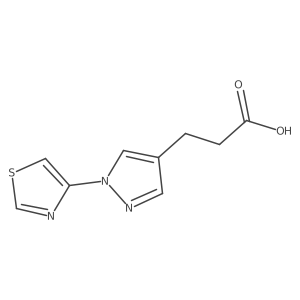 3-[1-(1,3-thiazol-4-yl)-1H-pyrazol-4-yl]propanoic acid Structure