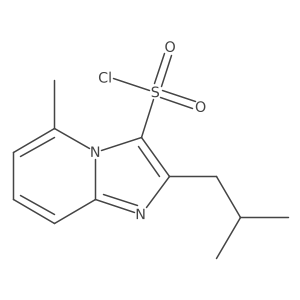 5-Methyl-2-(2-methylpropyl)imidazo[1,2-a]pyridine-3-sulfonyl chloride Structure
