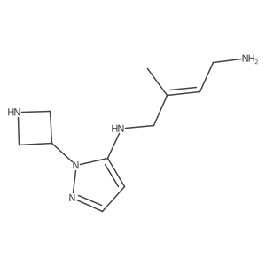 N1-[1-(azetidin-3-yl)-1H-pyrazol-5-yl]-2-methylbut-2-ene-1,4-diamine Structure