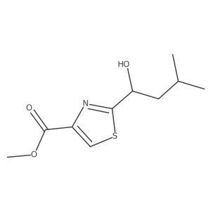 Methyl 2-(1-hydroxy-3-methylbutyl)-1,3-thiazole-4-carboxylate结构式