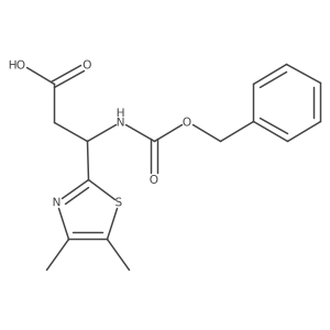 (3S)-3-{[(benzyloxy)carbonyl]amino}-3-(dimethyl-1,3-thiazol-2-yl)propanoic acid结构式