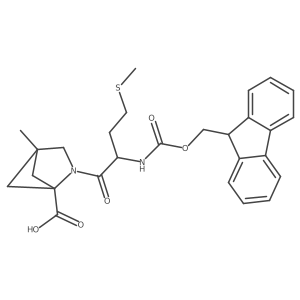 2-[(2R)-2-({[(9H-fluoren-9-yl)methoxy]carbonyl}amino)-4-(methylsulfanyl)butanoyl]-4-methyl-2-azabicyclo[2.1.1]hexane-1-carboxylic acid Structure