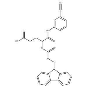 4-[(3-cyanophenyl)carbamoyl]-4-({[(9H-fluoren-9-yl)methoxy]carbonyl}amino)butanoic acid结构式