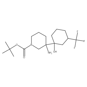 Tert-butyl 3-amino-3-[1-hydroxy-3-(trifluoromethyl)cyclohexyl]piperidine-1-carboxylate Structure