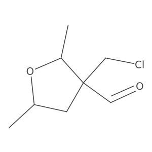 3-(Chloromethyl)-2,5-dimethyloxolane-3-carbaldehyde Structure