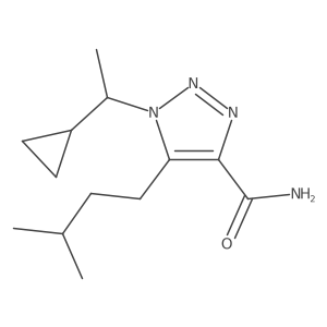1-(1-cyclopropylethyl)-5-(3-methylbutyl)-1H-1,2,3-triazole-4-carboxamide结构式