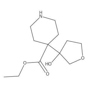 Ethyl 4-(3-hydroxyoxolan-3-yl)piperidine-4-carboxylate Structure