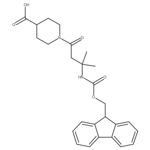1-[3-({[(9H-fluoren-9-yl)methoxy]carbonyl}amino)-3-methylbutanoyl]piperidine-4-carboxylic acid Structure
