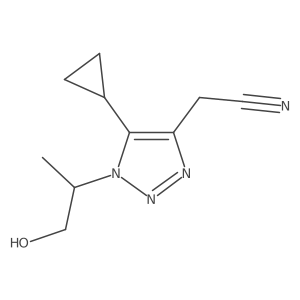 2-[5-cyclopropyl-1-(1-hydroxypropan-2-yl)-1H-1,2,3-triazol-4-yl]acetonitrile Structure