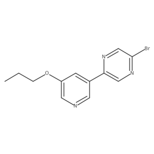 2-Bromo-5-(5-propoxypyridin-3-yl)pyrazine Structure