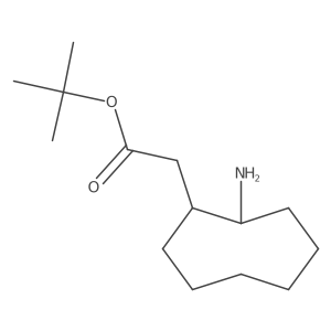 rac-tert-butyl 2-[(1R,2R)-2-aminocyclooctyl]acetate结构式