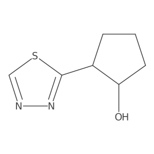 rac-(1R,2R)-2-(1,3,4-thiadiazol-2-yl)cyclopentan-1-ol Structure