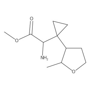 Methyl 2-amino-2-[1-(2-methyloxolan-3-yl)cyclopropyl]acetate结构式