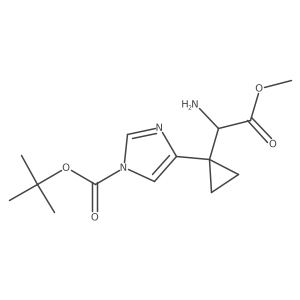 tert-butyl 4-[1-(1-amino-2-methoxy-2-oxoethyl)cyclopropyl]-1H-imidazole-1-carboxylate Structure