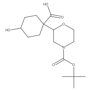 1-{4-[(Tert-butoxy)carbonyl]morpholin-2-yl}-4-hydroxycyclohexane-1-carboxylic acid Structure