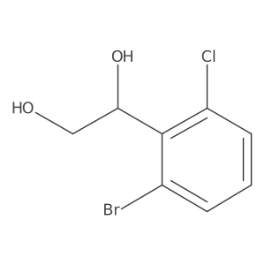 1-(2-Bromo-6-chlorophenyl)ethane-1,2-diol Structure