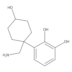 3-[1-(Aminomethyl)-4-hydroxycyclohexyl]benzene-1,2-diol结构式
