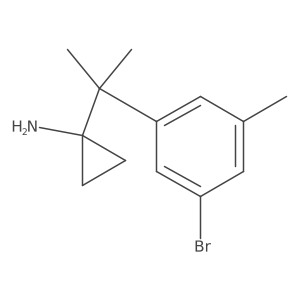 1-[2-(3-Bromo-5-methylphenyl)propan-2-yl]cyclopropan-1-amine结构式