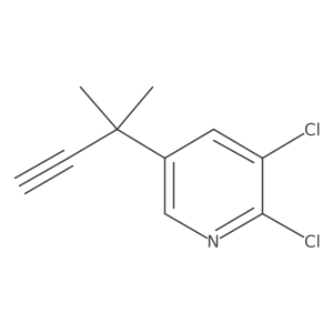2,3-Dichloro-5-(2-methylbut-3-yn-2-yl)pyridine Structure