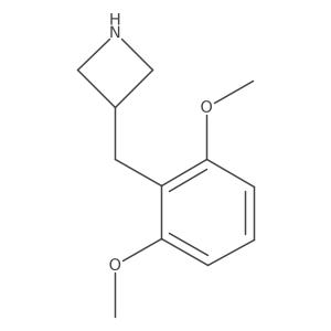 3-[(2,6-Dimethoxyphenyl)methyl]azetidine结构式