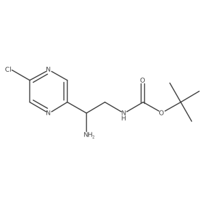 tert-butyl N-[2-amino-2-(5-chloropyrazin-2-yl)ethyl]carbamate结构式