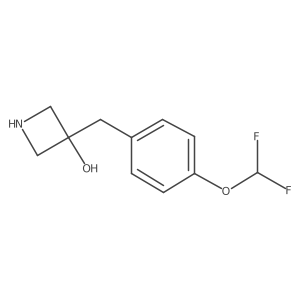 3-[[4-(difluoromethoxy)phenyl]methyl]azetidin-3-ol结构式