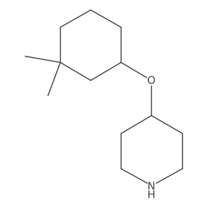 4-[(3,3-Dimethylcyclohexyl)oxy]piperidine结构式