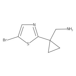 [1-(5-Bromo-1,3-thiazol-2-yl)cyclopropyl]methanamine Structure