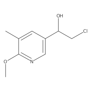 2-Chloro-1-(6-methoxy-5-methylpyridin-3-yl)ethan-1-ol结构式